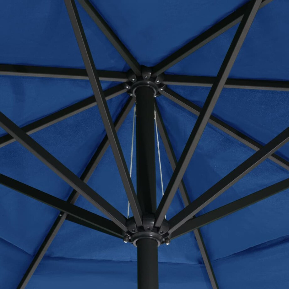 vidaXL Parasol ogrodowy na aluminiowym słupku, 500 cm, niebieski
