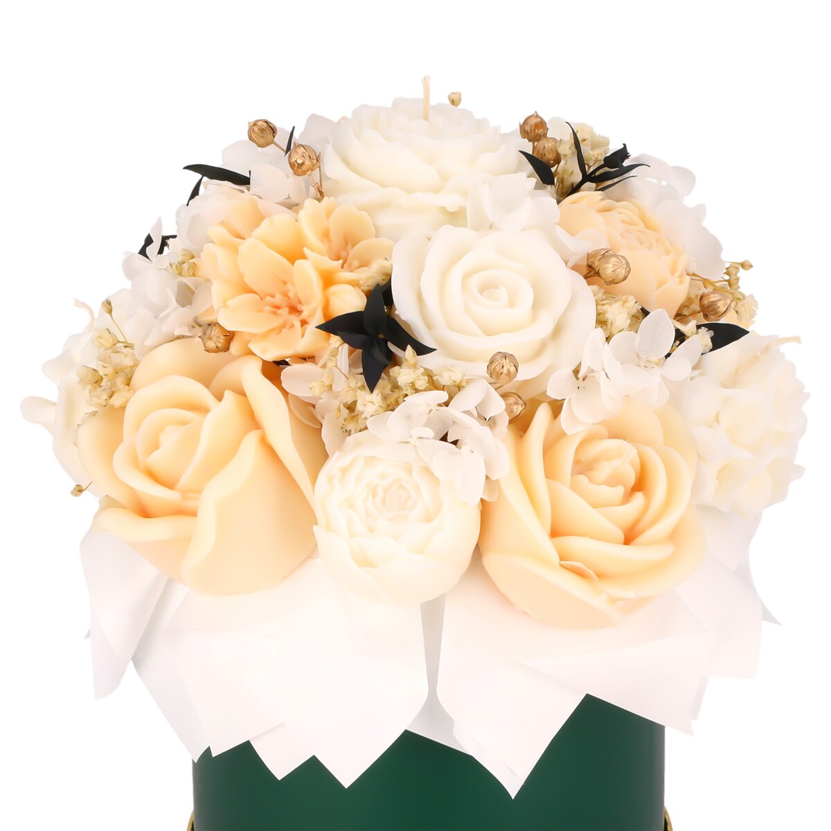 Świeca sojowa ZAPACHOWA bukiet FLOWERBOX handmade prezent CANDELA ENCANTADA