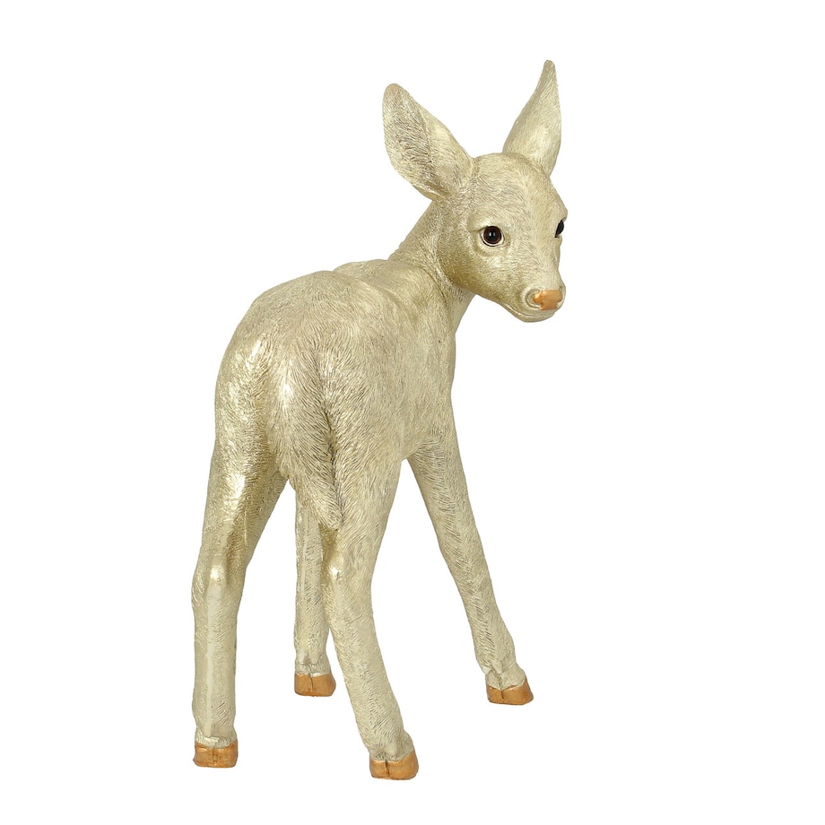 Figurka Golden Fawn 30x16x37 cm boże narodzenie, święta, świąteczne, złoty, 30x16x37 cm
