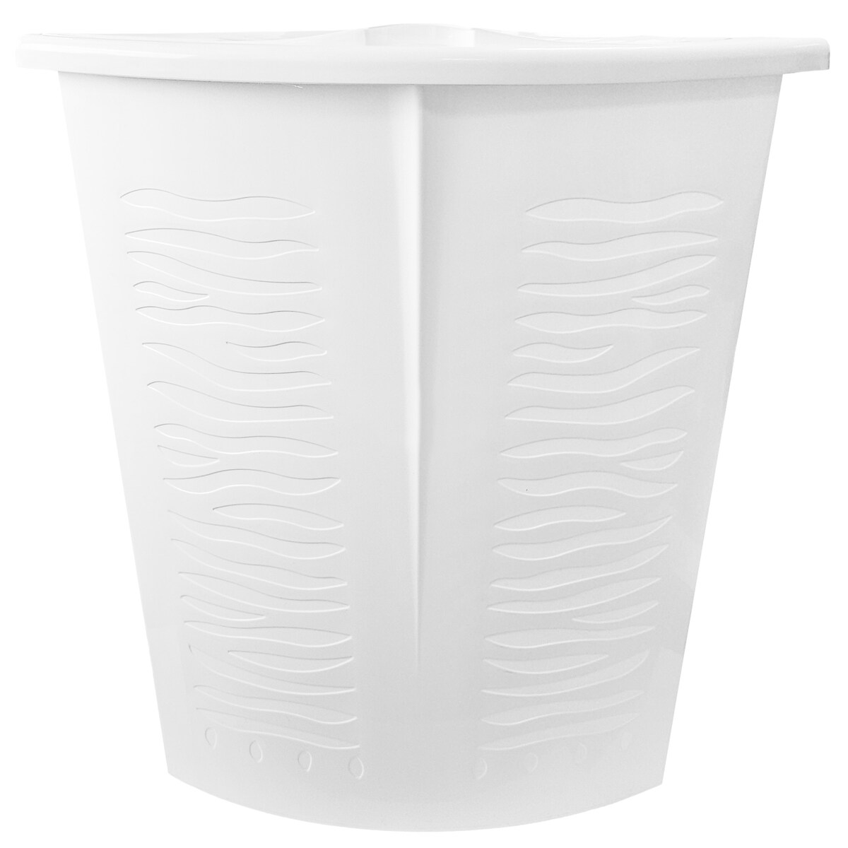Kosz Na Panie Bieliznę Ubrania Do Łazienki Narożny Plastikowy Biały 45 L