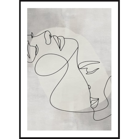 Poster Story, Plakat, Obraz - Pocałunek w Konturach, wymiary 42 x 60 cm