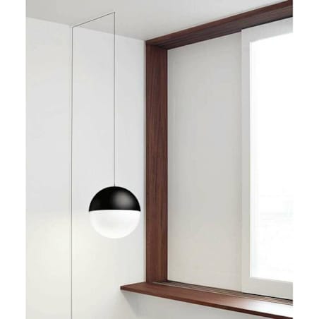 Lampa wisząca mocowana do ściany Bowl MSE010100173 biała czarna