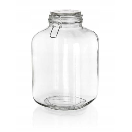 SŁOIK DUŻY szklany 5 L pojemnik na weki kapusta jedzenie ogórki klips