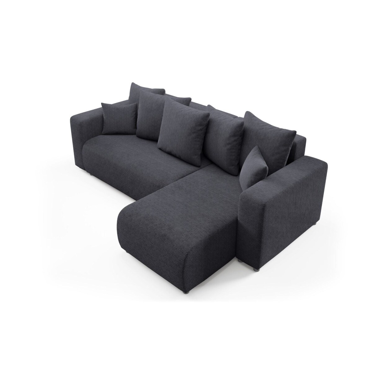 Narożnik EVORA L z pojemnikiem tkanina miękki plusz Kolor: Onega 11