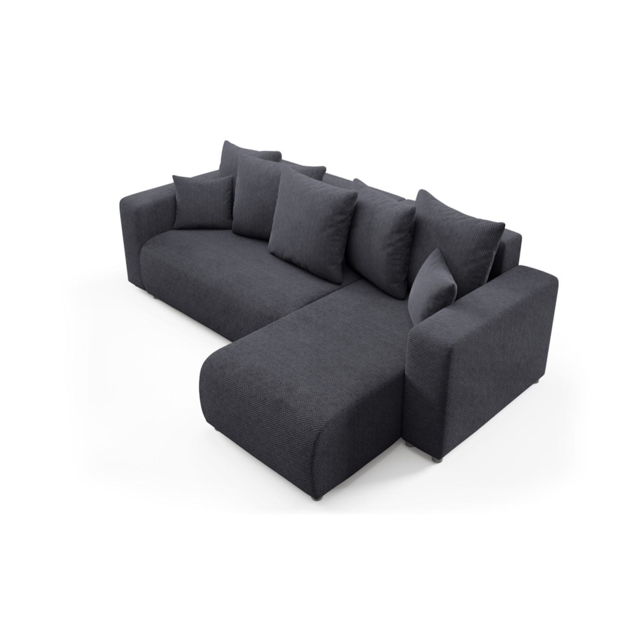 Narożnik EVORA L z pojemnikiem tkanina miękki plusz Kolor: Onega 11