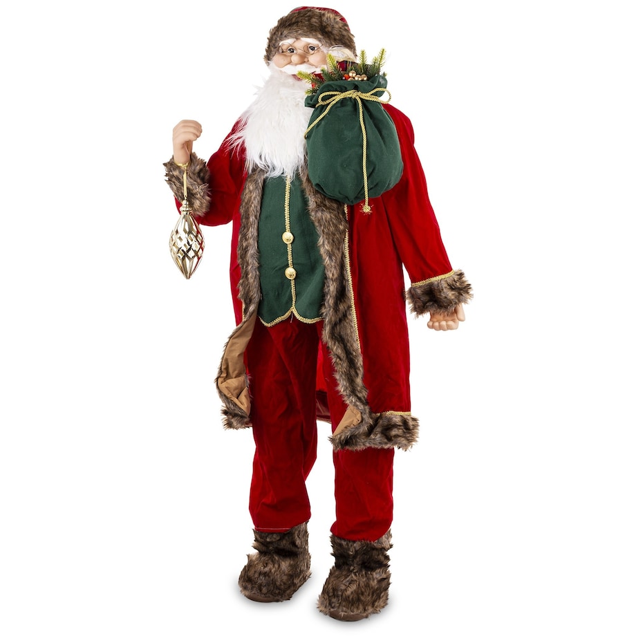 Mikołaj w futrzanej czapie 156x73 cm