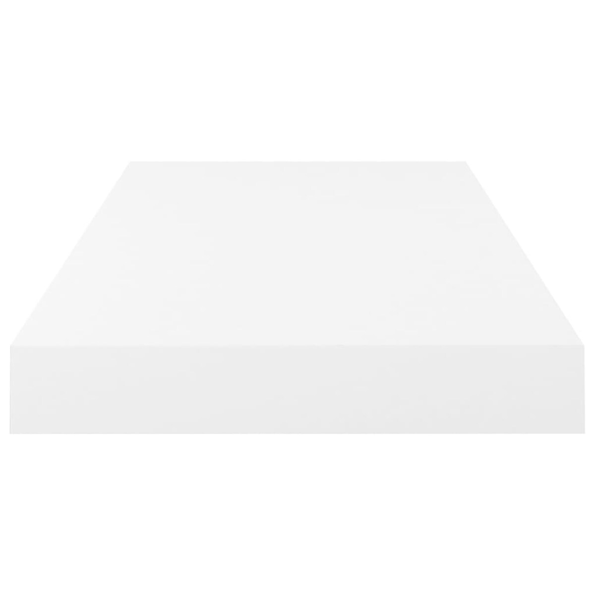 vidaXL Półki ścienne, 2 szt., wysoki połysk, białe, 50x23x3,8 cm, MDF