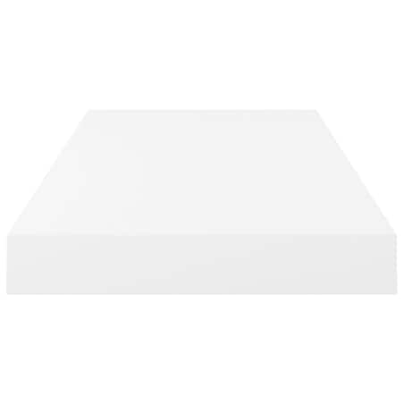 vidaXL Półki ścienne, 2 szt., wysoki połysk, białe, 50x23x3,8 cm, MDF