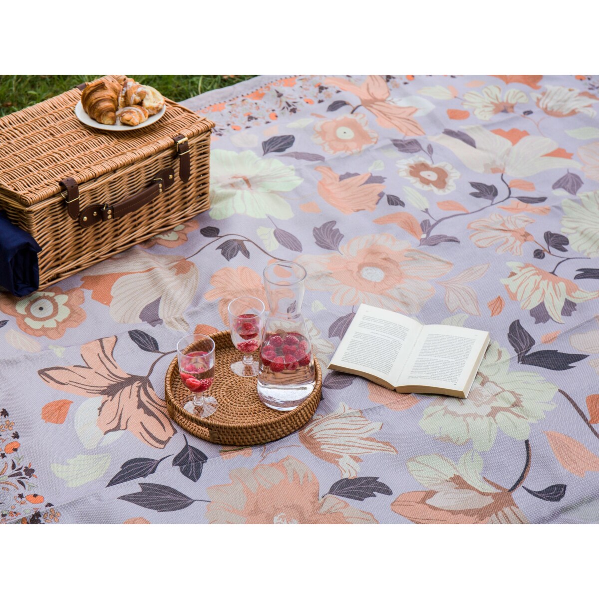 Koc piknikowy TUFKI 150 x 200 cm Purpurowy