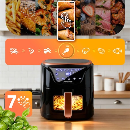 Frytkownica beztłuszczowa AIR FRYER 5l 1500w Berdsen
