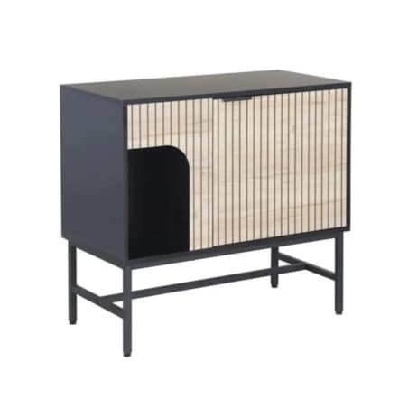 Komoda MAGO 1S 75cm dąb/czarny