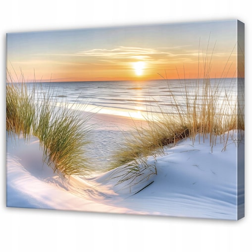 Obraz Do Sypialni Salonu Na Płótnie Plaża Natura Beżowy 60x40