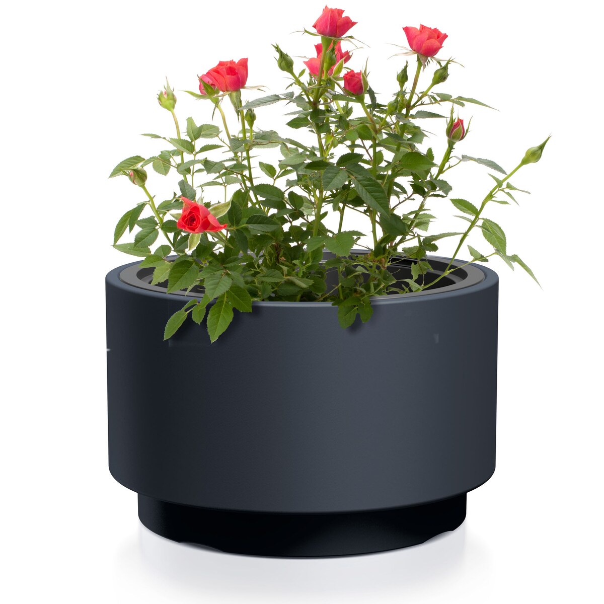 Doniczka Donica Ogrodowa 46,8 Cm Okrągła Na Taras Do Ogrodu Domu Antracytowa