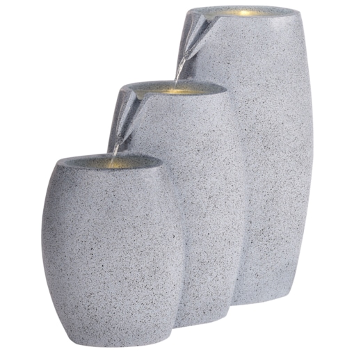 Fontanna ogrodowa z LED szara ARKLE