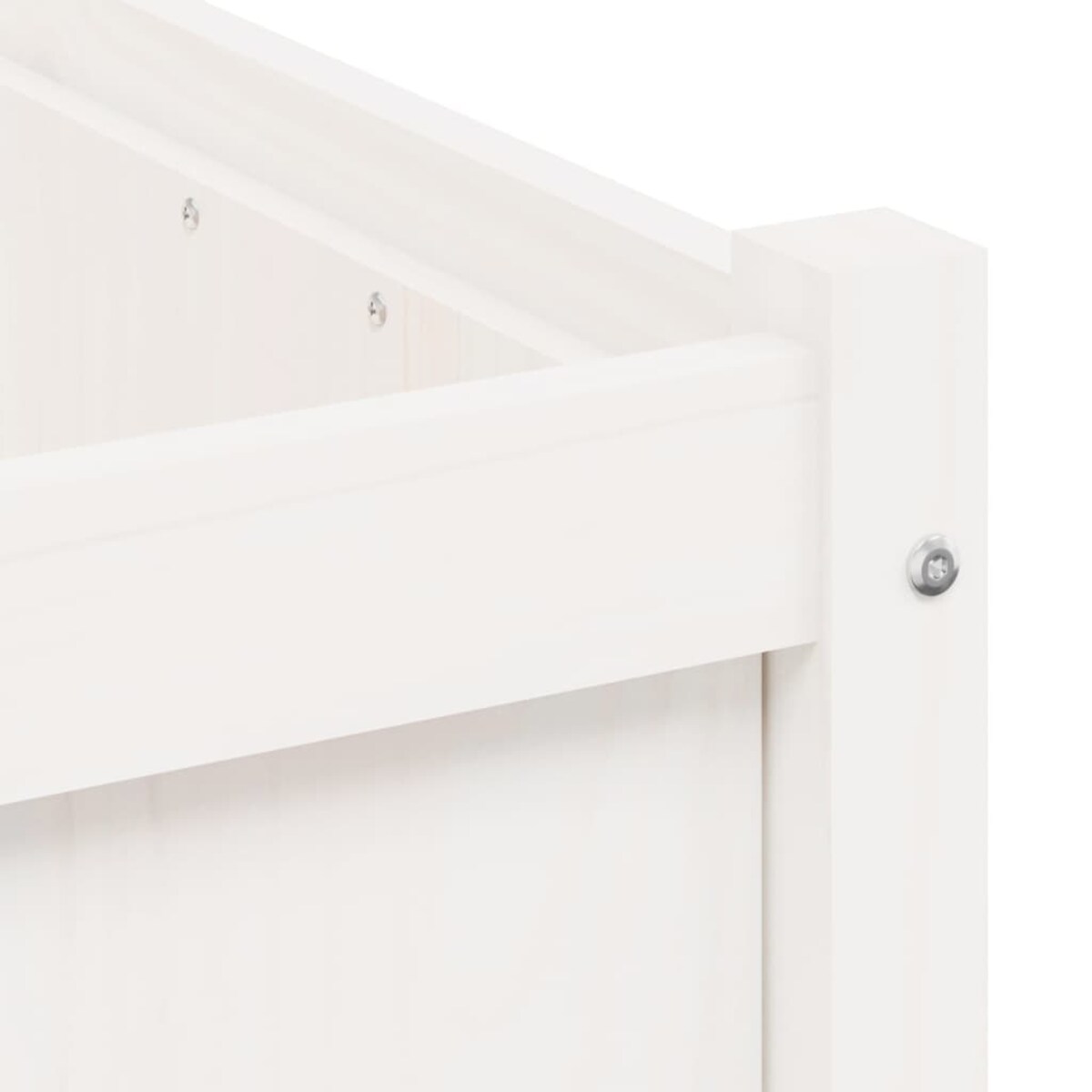 vidaXL Donica ogrodowa, biała, 60x60x60 cm, lite drewno sosnowe