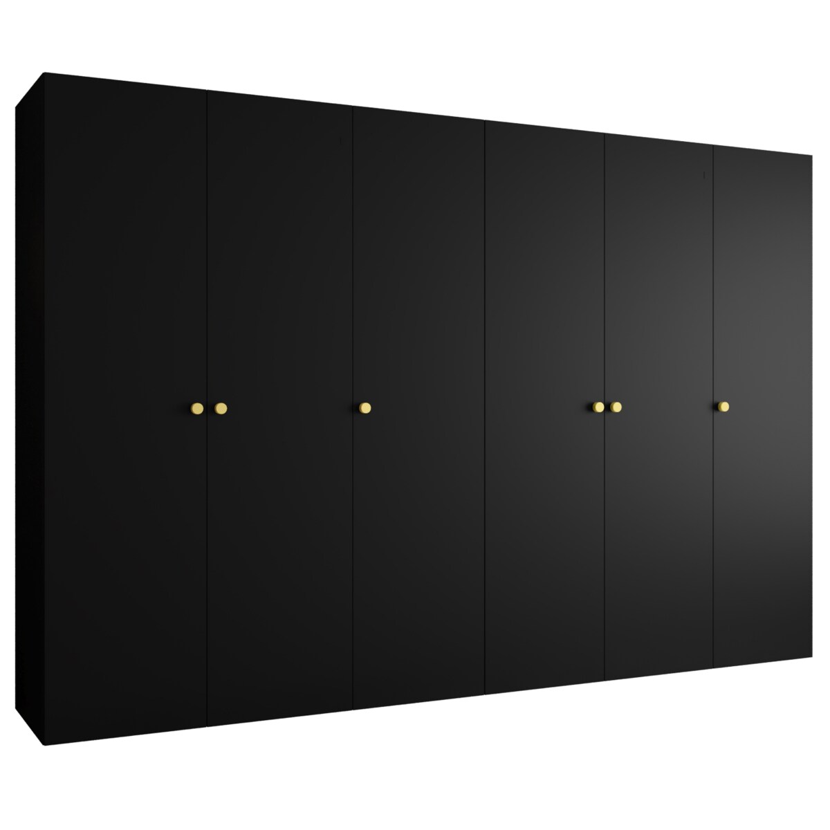 Szafa uchylna otwierana PARMA 1 300 wys. 202 cm Czarny + u. Złoty