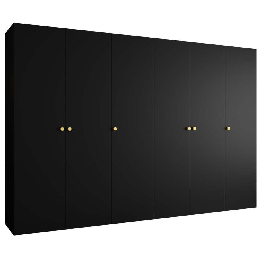 Szafa uchylna otwierana PARMA 1 300 wys. 202 cm Czarny + u. Złoty