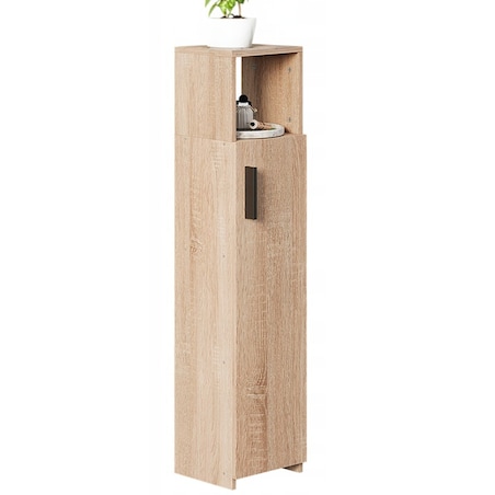 Szafka łazienkowa wąska brązowa drzwi nowoczesna 101cm