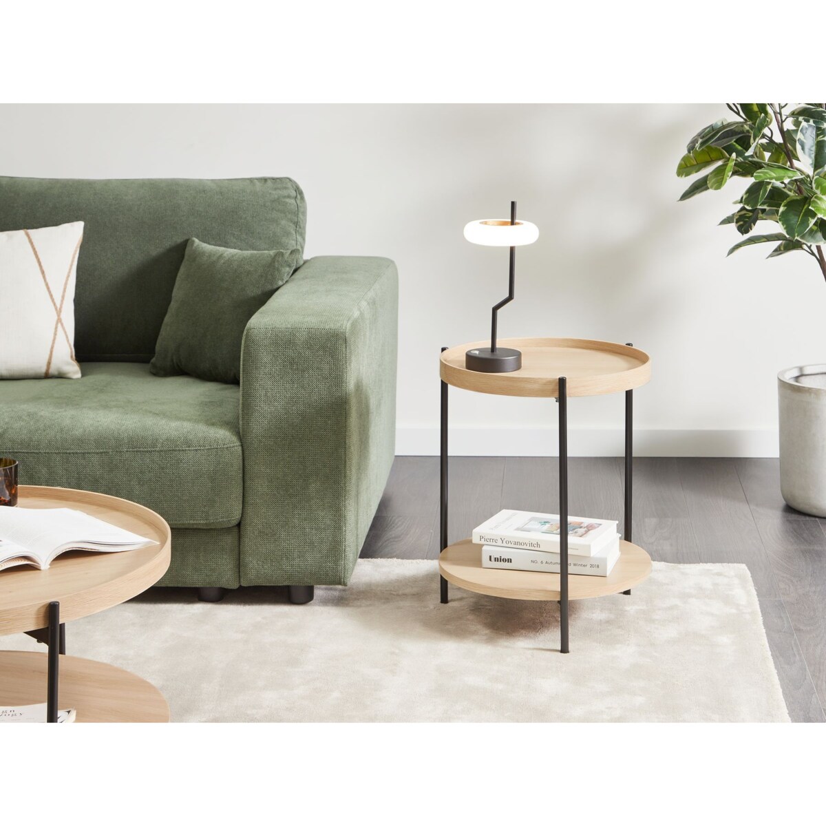 Stolik kawowy MDF Okleina Jasne drewno LANDER