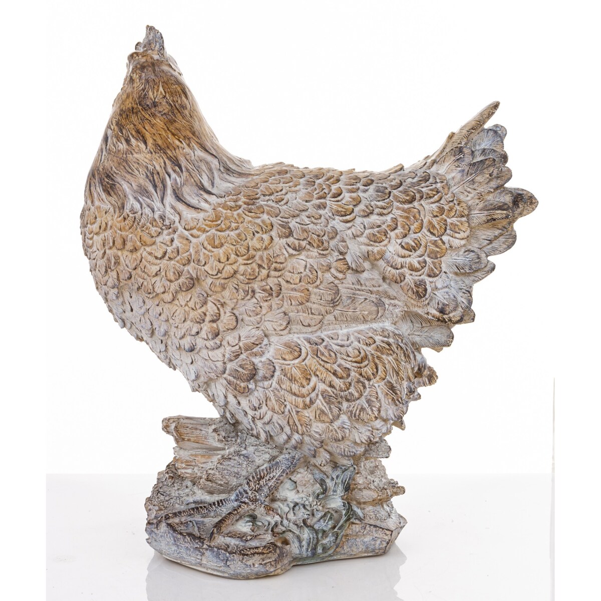 Dekoracja - szara KURA 40x21x34,5 cm