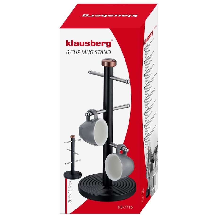 Stojak kuchenny wieszak na kubki filiżanki KLAUSBERG