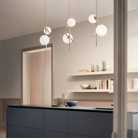 Lampa sufitowa wisząca złota 2xG9 APP1666-2CP Gold