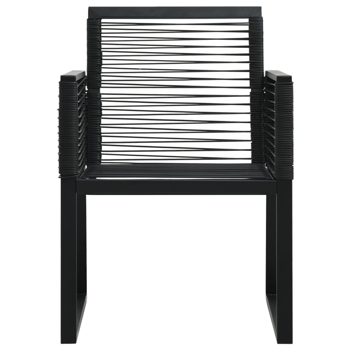 vidaXL 5-cz. zestaw mebli ogrodowych, rattan PVC, czarny