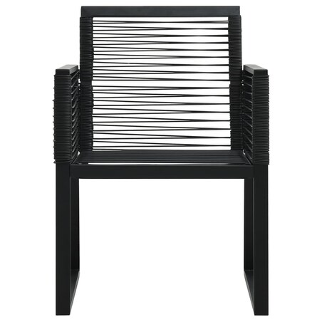 vidaXL 5-cz. zestaw mebli ogrodowych, rattan PVC, czarny