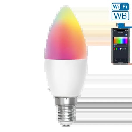 inteligentna żarówka led wb c37 e14 wi-fi 6,5w