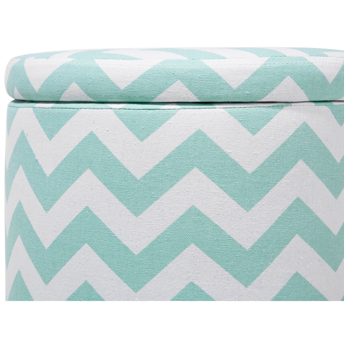 Puf ze schowkiem ⌀ 35 cm zielono-biały TUNICA