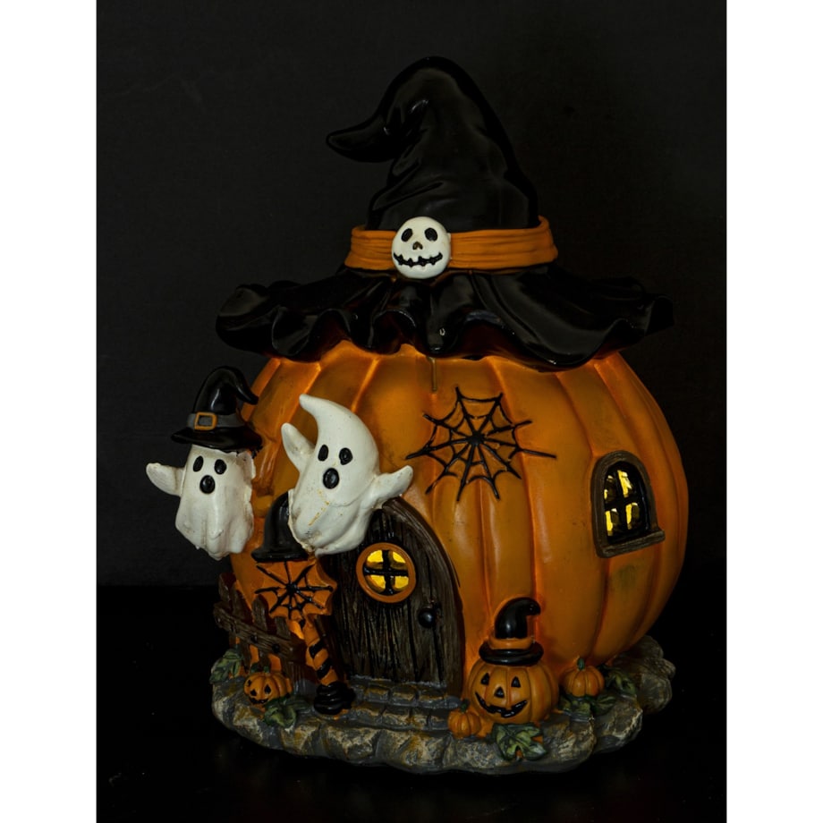 Dekoracja - domek z dyni LED 27x20x18 cm CASA DI ZUCCA