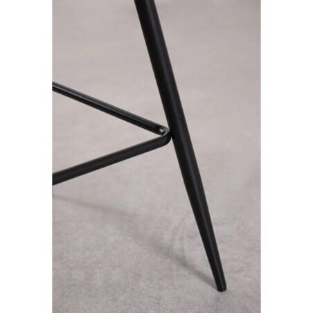 Krzesło barowe sztruksowe, metalowe nogi 75 cm Glamm