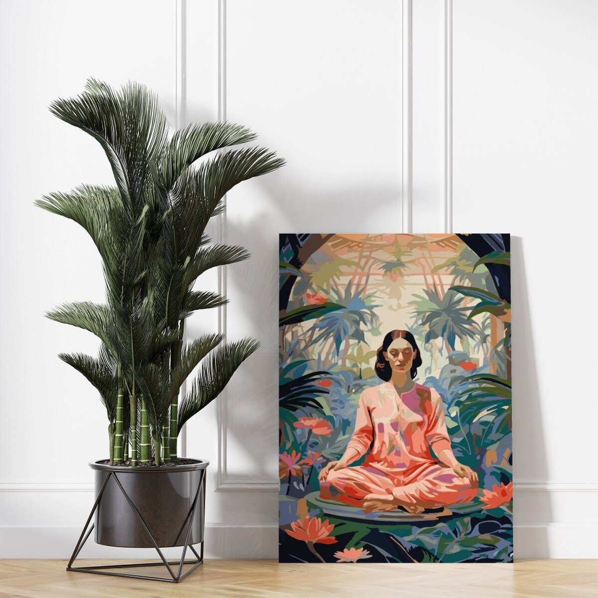 Malowanie po numerach, zestaw DIY – MEDYTUJĄCA KOBIETA 40x50 cm- Produkt PL