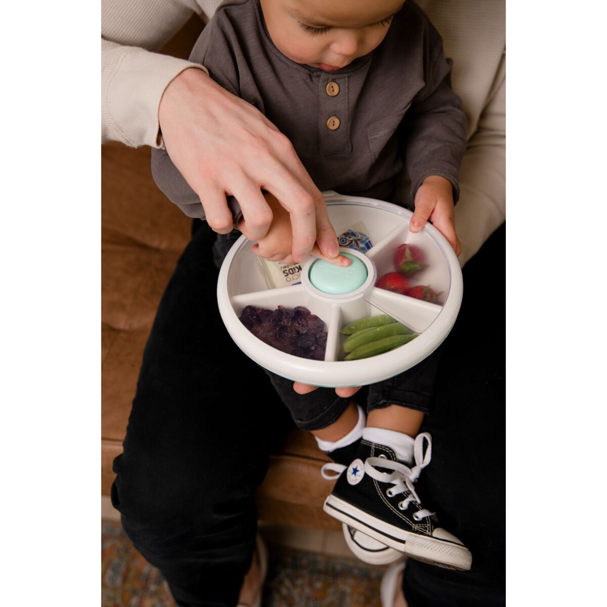 GOBE LARGE SNACK SPINNER duży pojemnik na przekąski, Mint Green