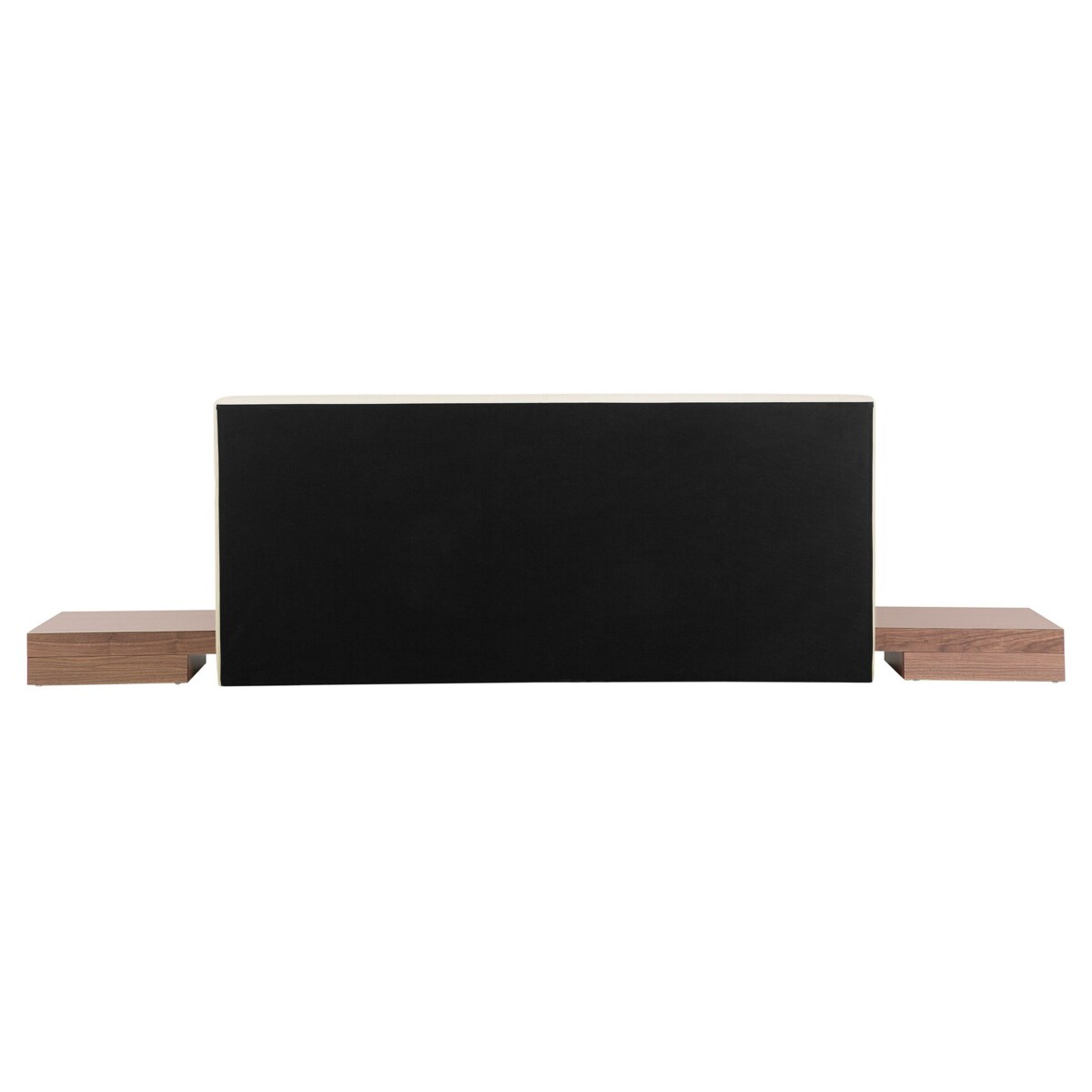 Łóżko ze stolikami nocnymi 160 x 200 cm brązowe ZEN