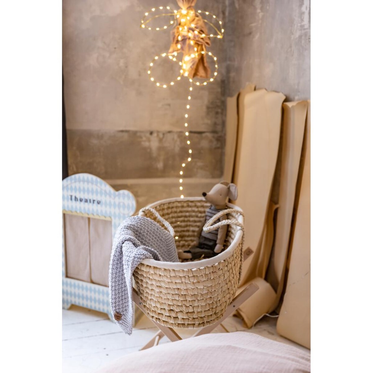 Kocyk Sensoryczny dla Noworodka - Jasnoszary - 70x50cm