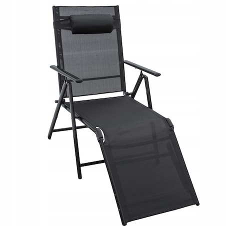 Leżanka ogrodowa aluminiowa z regulowanym oparciem