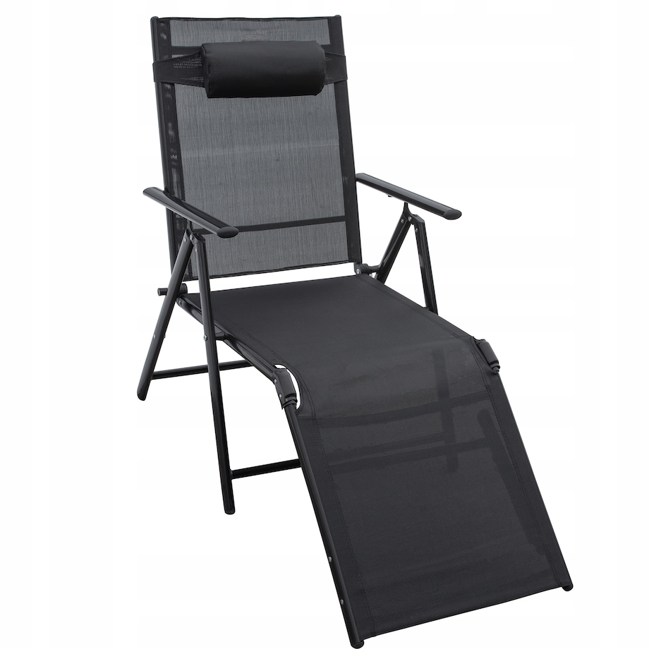 Leżanka ogrodowa aluminiowa z regulowanym oparciem