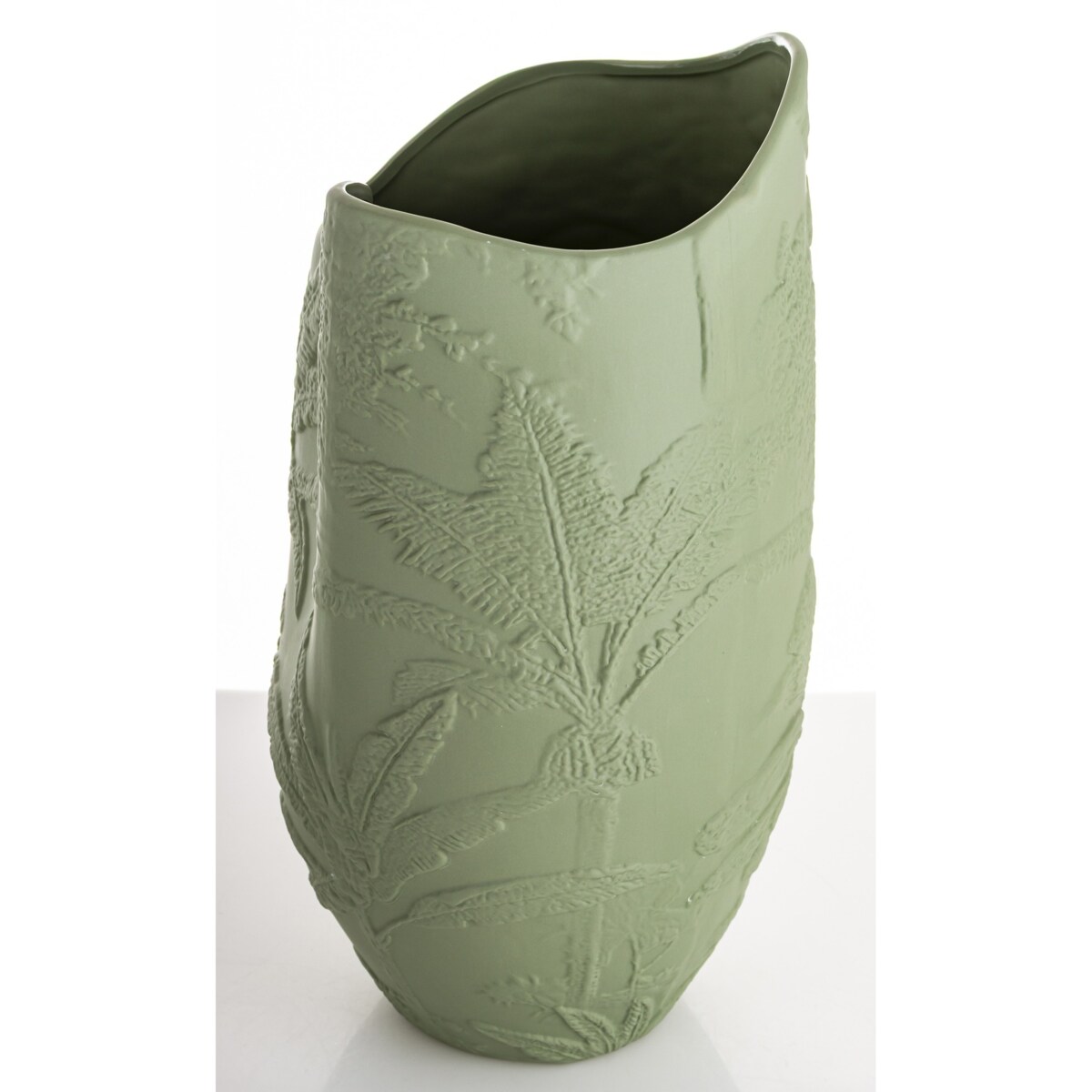 Wazon porcelanowy 36x19x17 cm MELINDA zielona