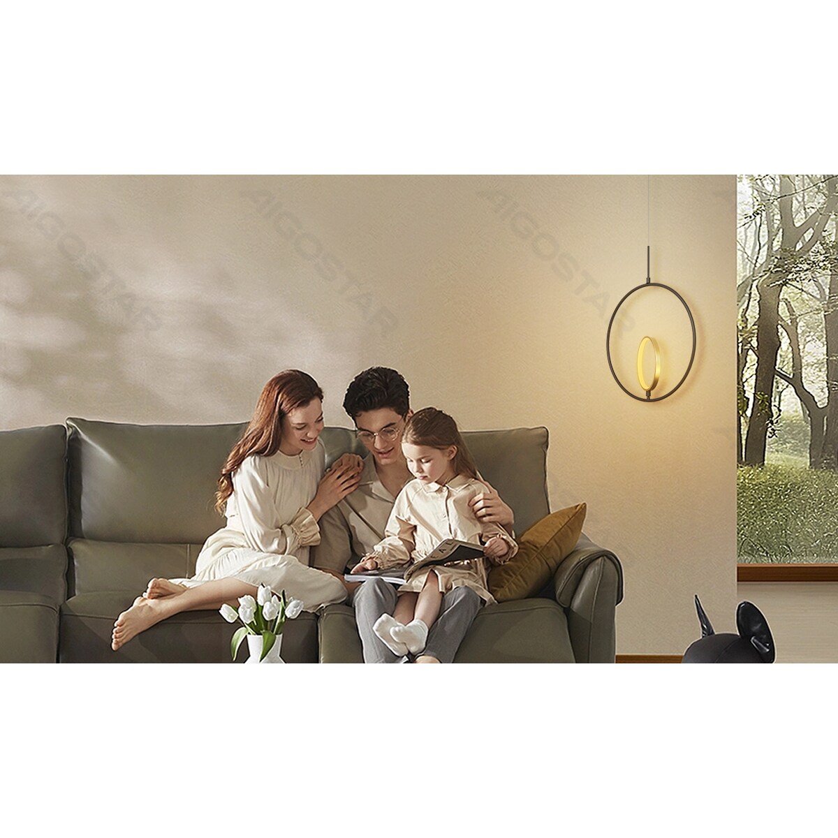 lampa wisząca 2700k aluminium i silikon nowoczesny design 120cm