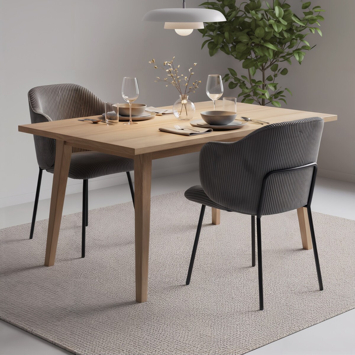 Krzesło tapicerowane AMELIA sztruks welurowe szare