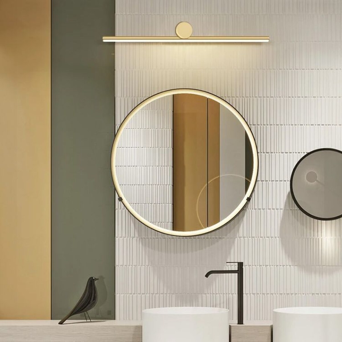 Kinkiet Led App1346-W 80Cm Złoty Szczotkowany, Metal