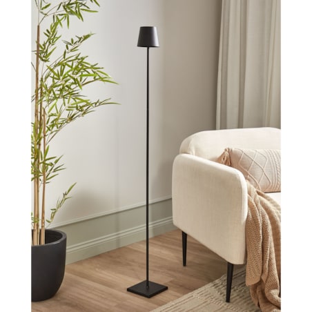 Bezprzewodowa lampa podłogowa LED GAVARRESA Ze ściemniaczem Metal Czarny