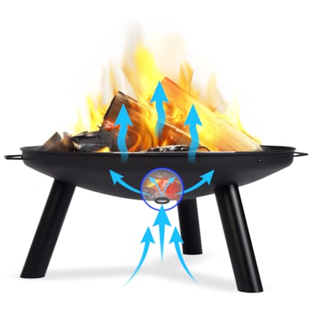 Palenisko ogrodowe z rusztem uchwytami na ognisko grill 60cm Berdsen