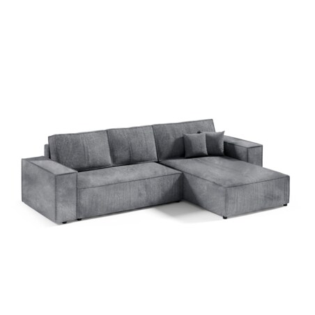 Narożnik MILLE L z funkcją spania, sztruks, Kolor: POSO 60