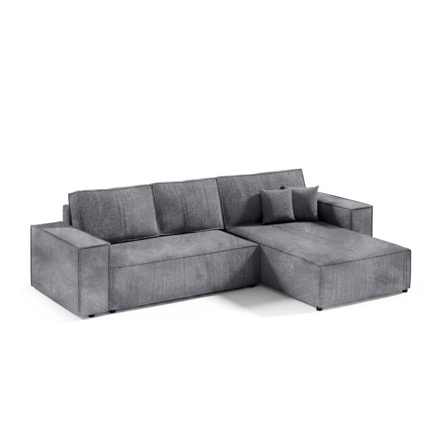 Narożnik MILLE L z funkcją spania, sztruks, Kolor: POSO 60