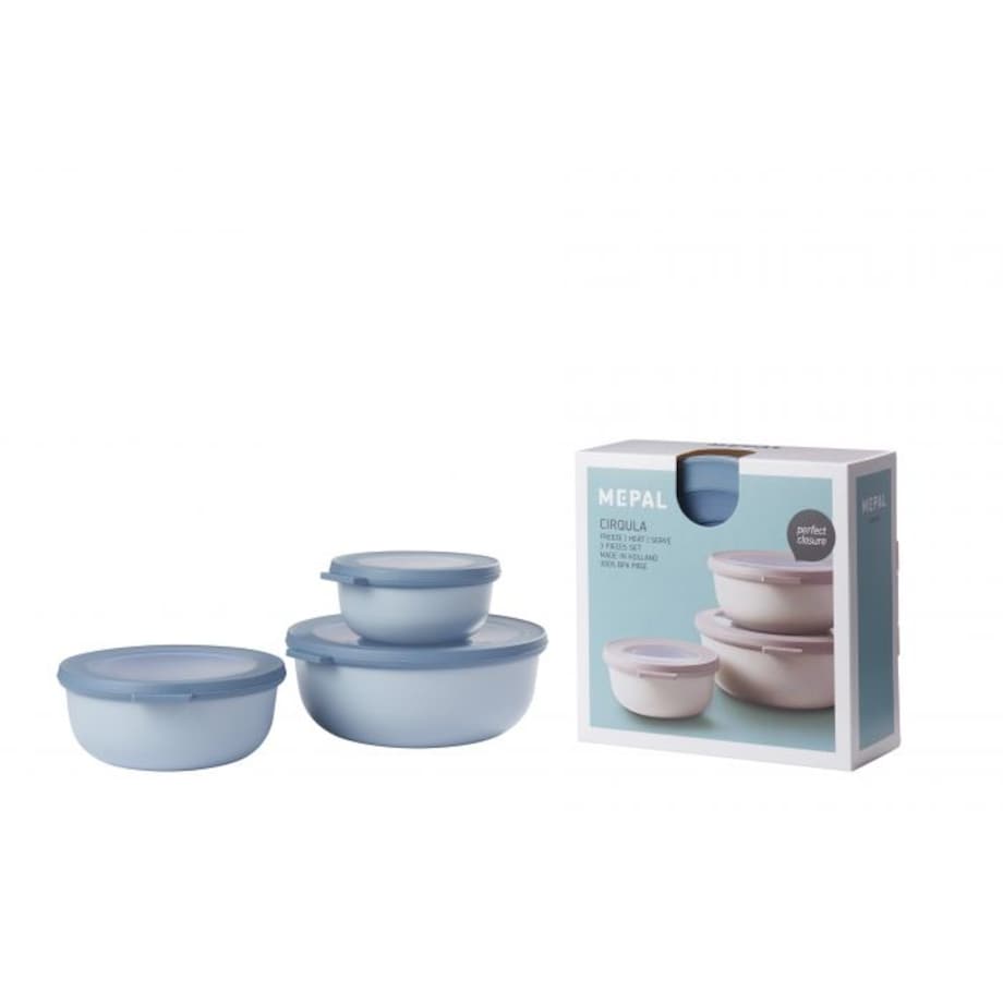 Zestaw 3 misek Cirqula okrągła 350 750 1250 Nordic Blue 106230015700