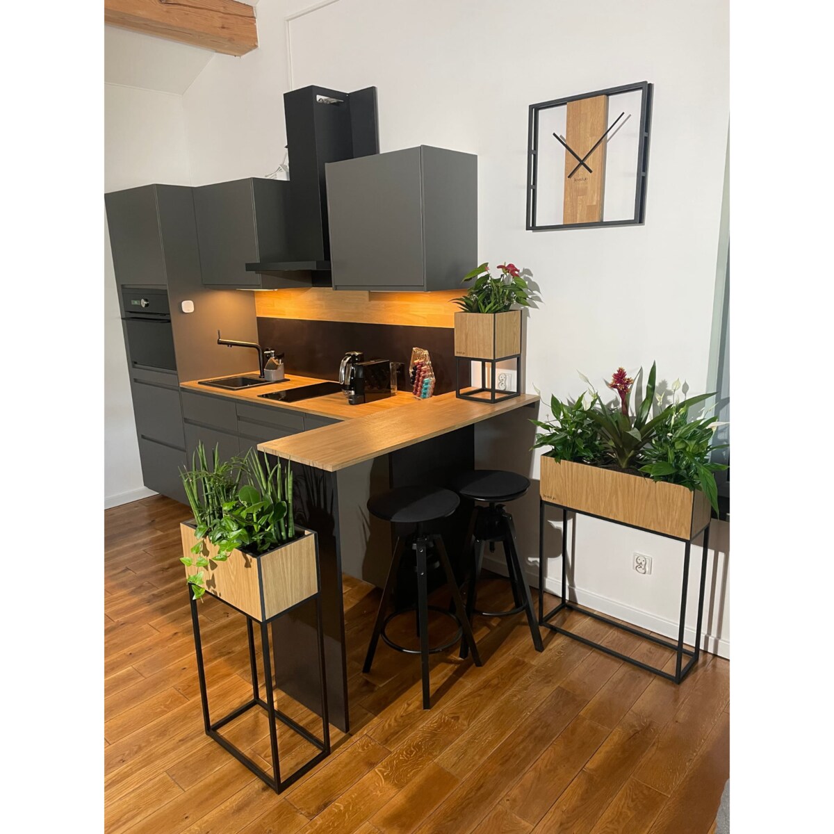 Kwietnik LOFT FIORINO dąb 22x22x80 cm