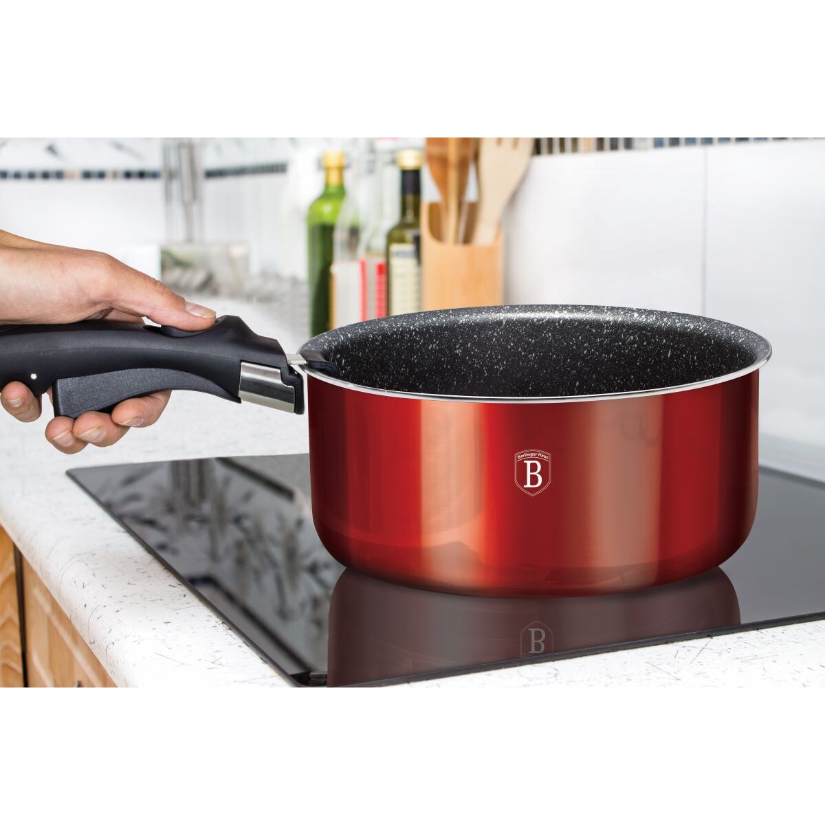 Zestaw 9 elementów garnki, patelnie, akcesoria Berlinger Haus BH-6145