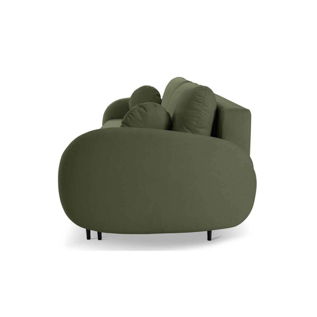 Nowoczesna sofa z funkcją spania SOFTI- CIEMNA ZIELEŃ